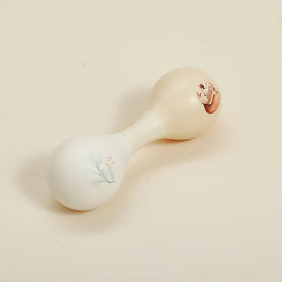 Espace éveil  Squirrel Rattle 7 Baby Musical Toys Wooden Bear Rattle Bell Drum Xylophone Percussion Early Educational Instrument Playthings for Toddlers Kids