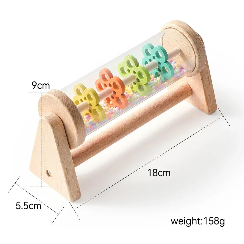 Espace éveil  Montessori Rain Stick Toy for Babies Wooden Rainmaker Musical Shaker,Sensory Educational Instrument for Toddlers 6-12 Months