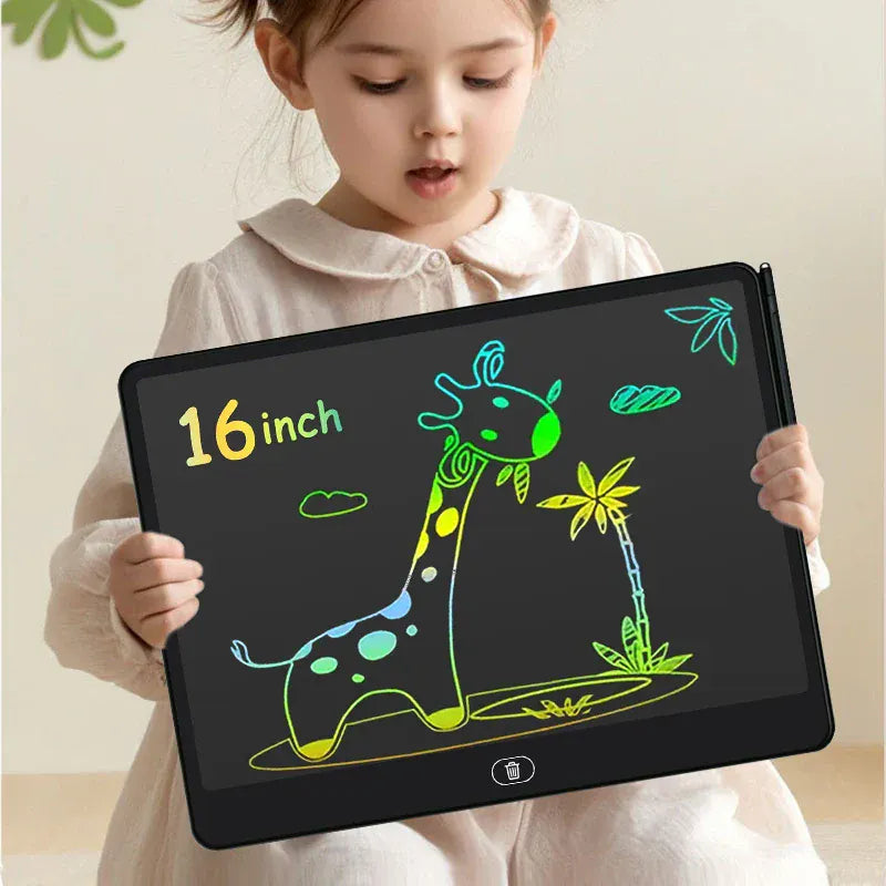 Espace éveil  16 INCH BLACK 16/13/11 Inch LCD Writing Board Drawing tablet Kids Writing Painting Children Educational Toys for 3 4 5 6 7 8 Years Girls Boys