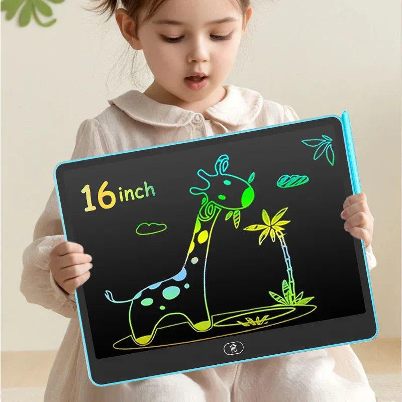 Espace éveil  16 INCH BLUE 16/13/11 Inch LCD Writing Board Drawing tablet Kids Writing Painting Children Educational Toys for 3 4 5 6 7 8 Years Girls Boys