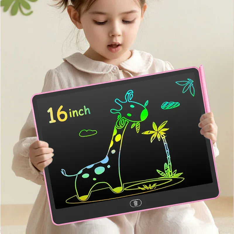 Espace éveil  16 INCH PINK 16/13/11 Inch LCD Writing Board Drawing tablet Kids Writing Painting Children Educational Toys for 3 4 5 6 7 8 Years Girls Boys