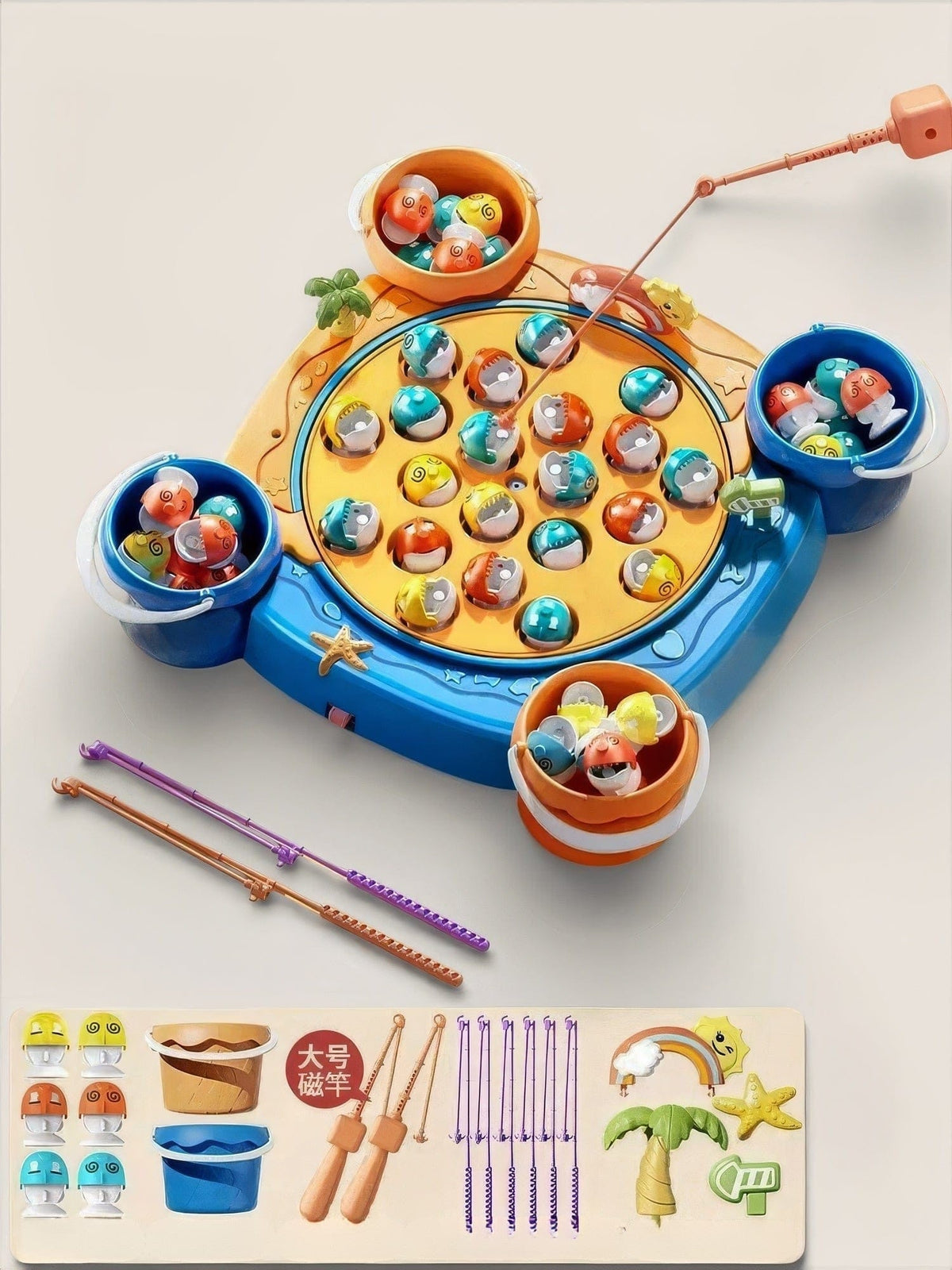 Espace éveil  Bleu Jeu De Pêche Magnétique - Victorina