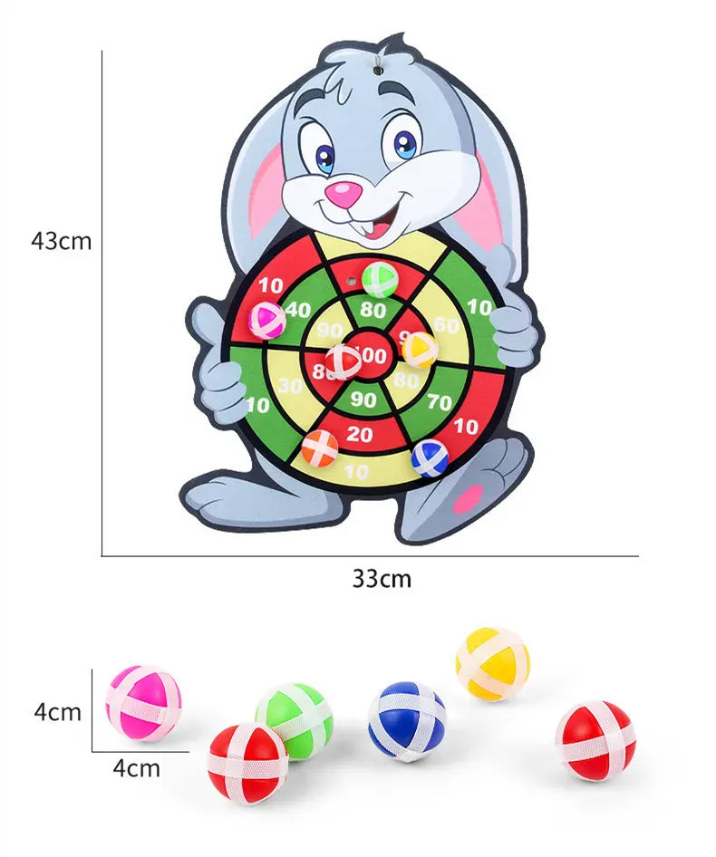 Espace éveil  Child Montessori Toys for Kids 2 to 4 Years Old Cartoon Animal Dart Board Sticky Ball Family Interactive Educational Toys Baby