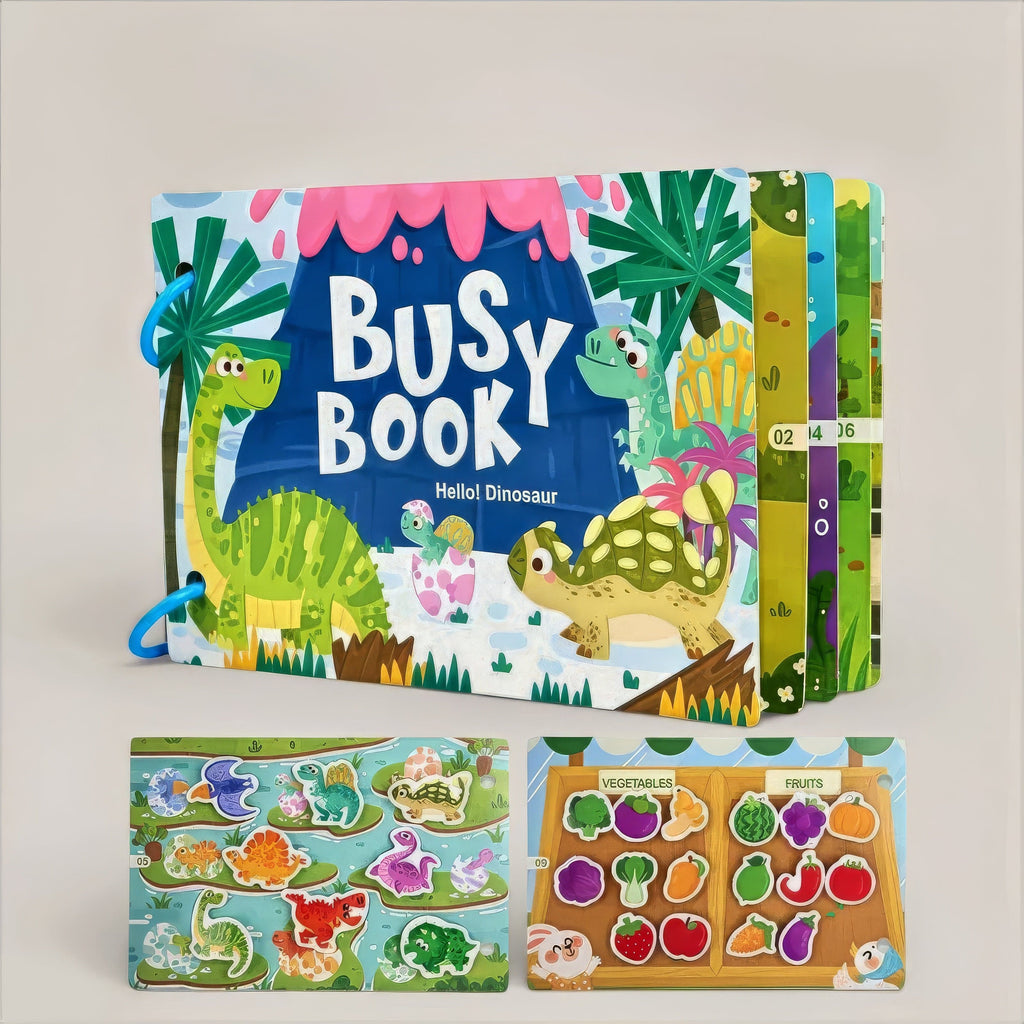 Espace éveil  Dinosaures & Fruits Livre Activité Montessori - Claubert