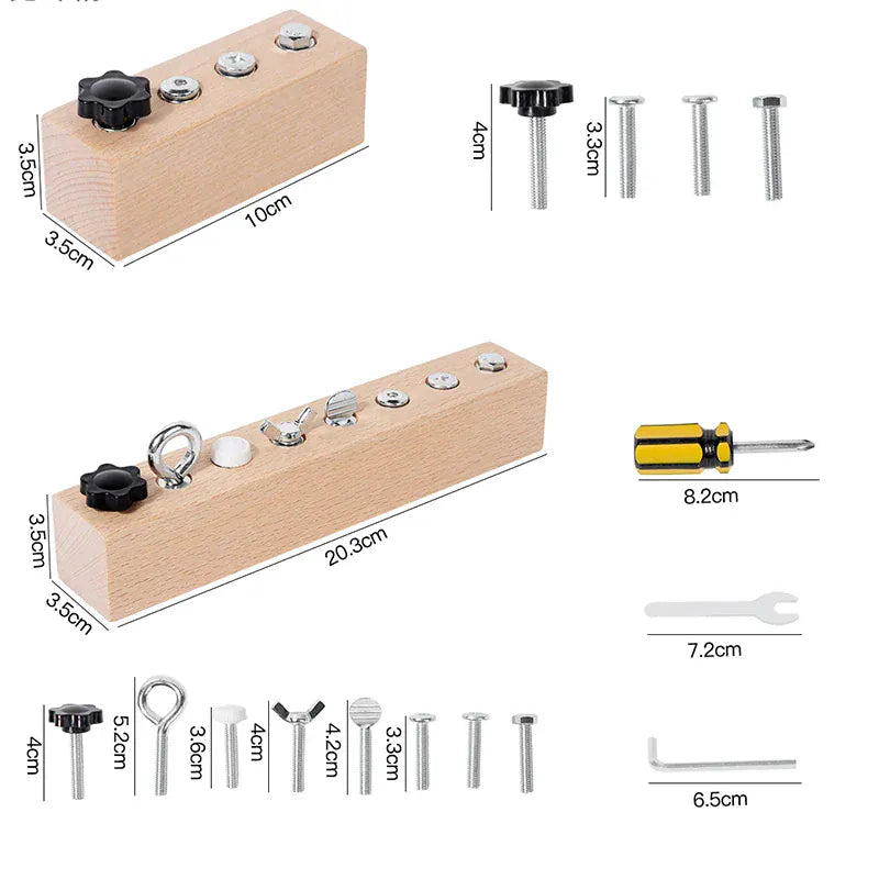 Espace éveil  Kids Wooden Screw Nut Disassembly Toy - Early Education Montessori Fine Motor Skills Trainingimprove Patience And Concentration