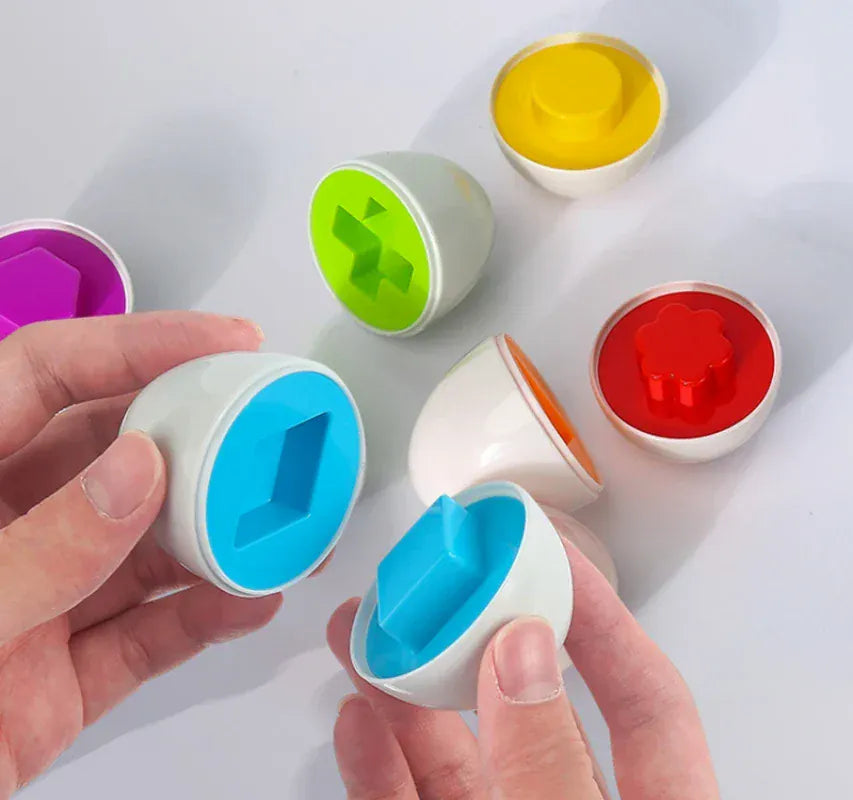 Espace éveil  Matching Eggs Toys for Kids 1 2 3Toddlers Montessori Toys Easter Eggs Baby Shape Sorter Games Children Educational Learning Toys Image