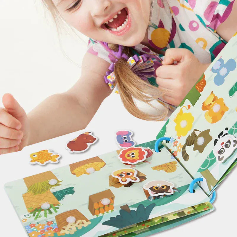 Espace éveil  Montessori Baby Busy book My First Quiet Book Paste Early Learning Education Toy Children Toy Matching Game for Babies