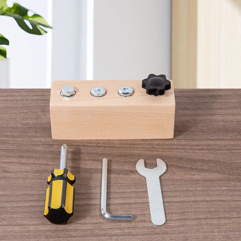 Espace éveil  NB180C1 Kids Wooden Screw Nut Disassembly Toy - Early Education Montessori Fine Motor Skills Trainingimprove Patience And Concentration