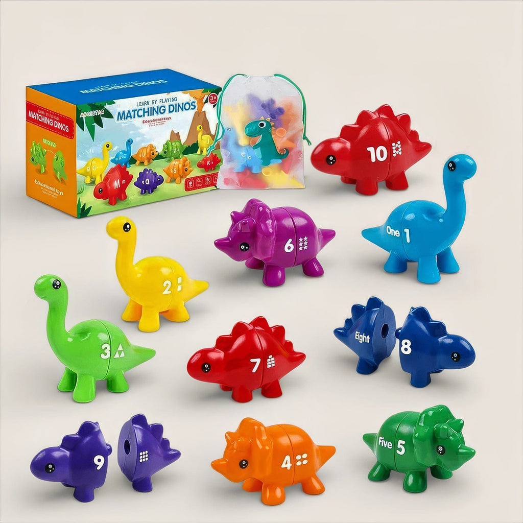 Espace éveil  Numéro 10p Jeu De Correspondance - Dino