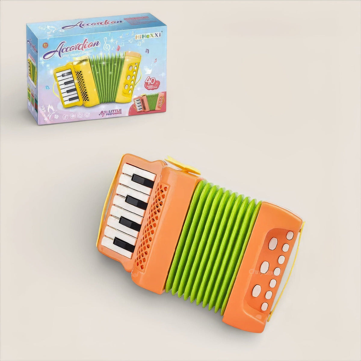 Espace éveil  Orange Accordéon Jouet - Gaston