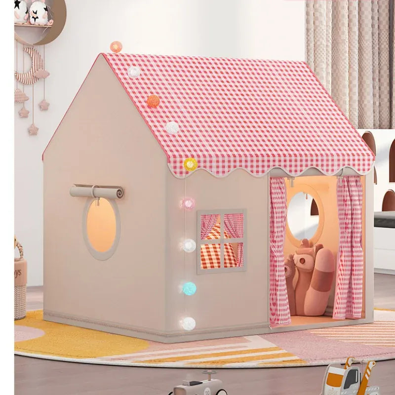 Espace éveil  Pink ONLY Tent Kid Toys Tent Princess Castle Play House Cubby Children Small House Folding indoor Play tent Baby Tent Metal Frame No Light Ball