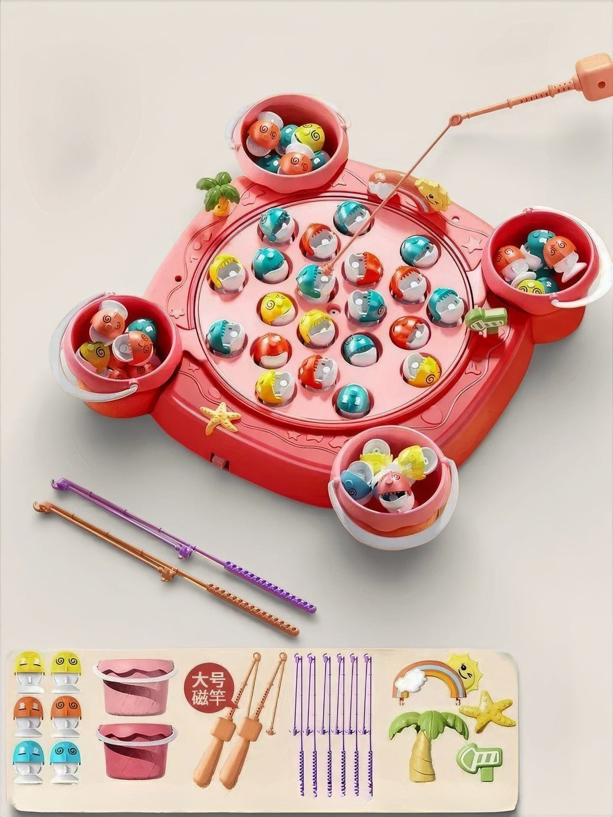 Espace éveil  Rose Jeu De Pêche Magnétique - Victorina