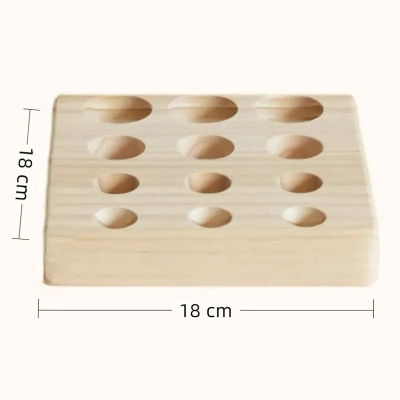 Espace éveil  Tray Baby Wooden Toys Nordic Wood Figures Rainbow Color Peg Dolls Children Montessori Toys Kids Natural Unfinished Unpainted Toys