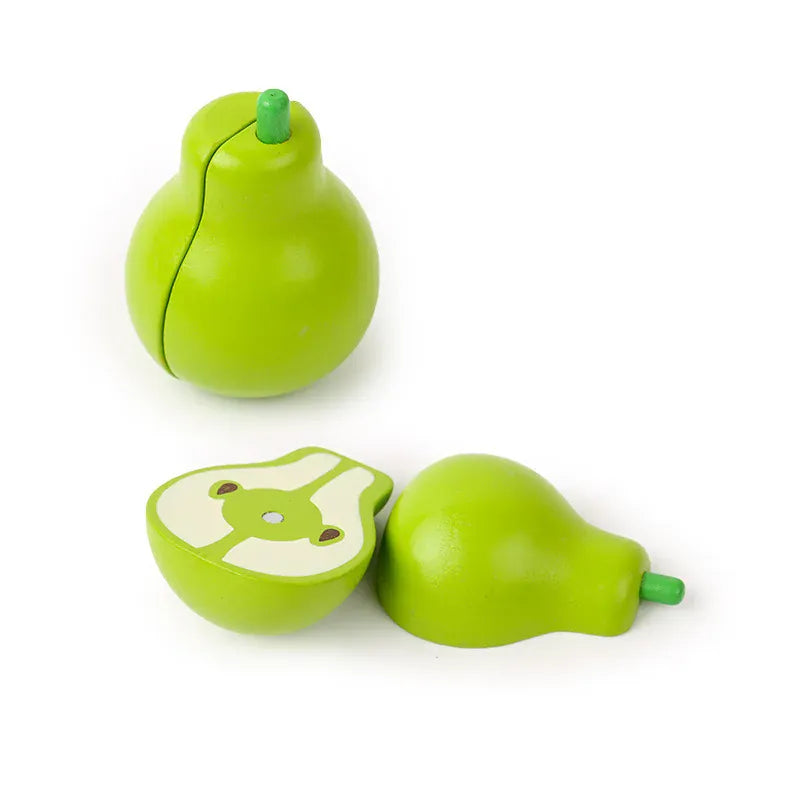 Espace éveil  Wooden Toy Cutting Fruit Vegetables Food Pretend Play Simulation Kitchen Role Play Montessori Early Education Toys For Children Image